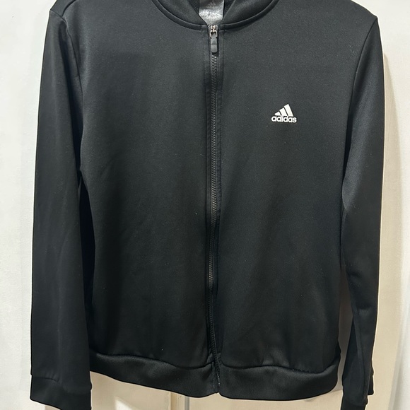 Adidas Black Track Jacket with Logo - Picture 1 of 3